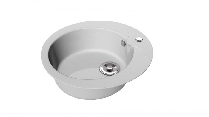 Мойка 470*470 круглая ПРЕМИАЛ КАПЕЛЛА Слоновая кость глянец сифон в комплекте