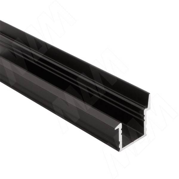 Профиль врезной со шторкой FM6, черный, 20х19мм, L-2000