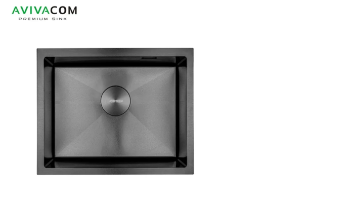 Мойка 540*440*210мм (3мм толщ.) Черный Нано  подстольный + коландер +дозатор+сифон AVIVACOM