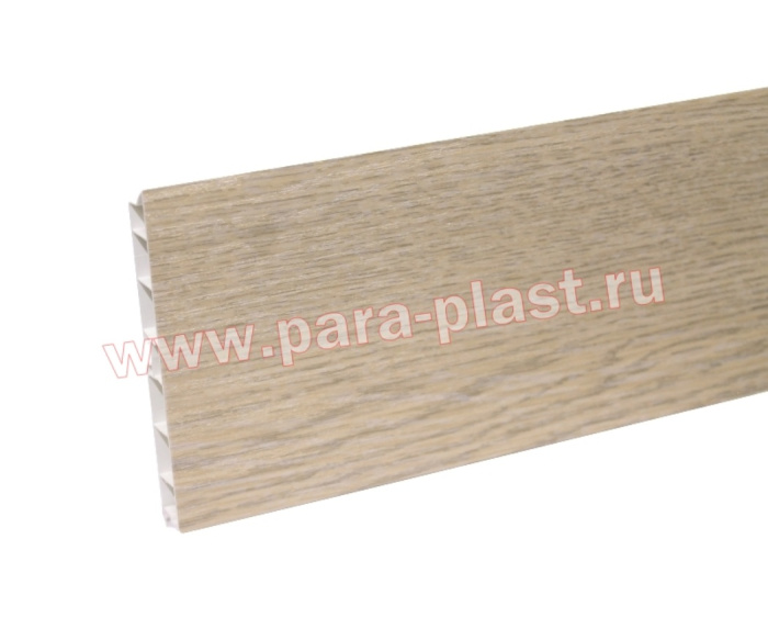 Цоколь Дуб Беленный пластиковый h=100мм/4м(пр-во Россия)
