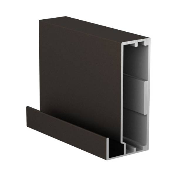 Профиль алюминиевый для фасадов широкий (черный матовый) 6м ALP 2008