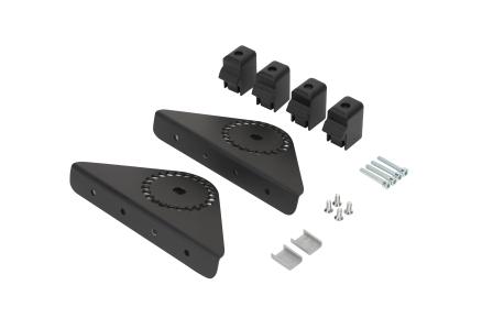 Полкодержатель с изменяемым углом наклона черный STILOS (Италия) (компл.-2шт)