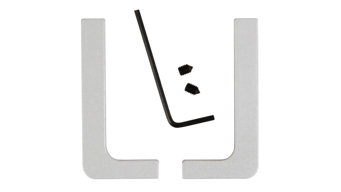 Комплект закрытых заглушек 051GOLA профилю L(лев+прав), матовое серебро BOYARD