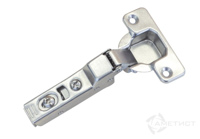 Петля полунакладная с доводчиком 100* Clip-On 340B JET d35мм б/планки