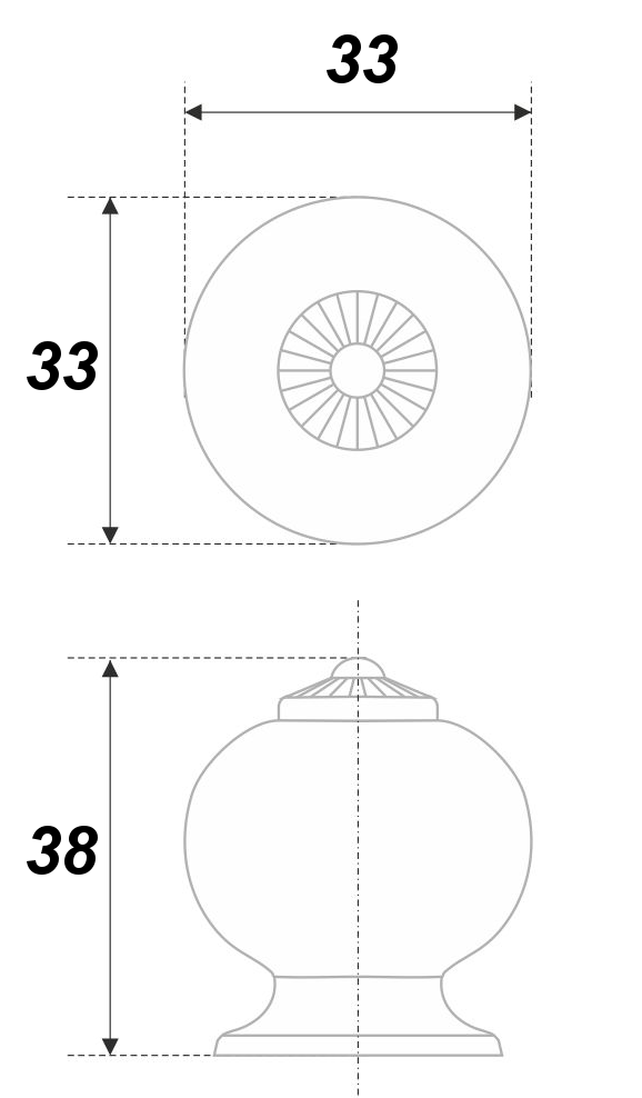 Ручка-кнопка 106AB.3/W BOYARD (40) 