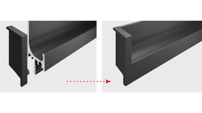 Комплект торцевых заглушек для 103GOLA (2левых+2правых) черный BOYARD