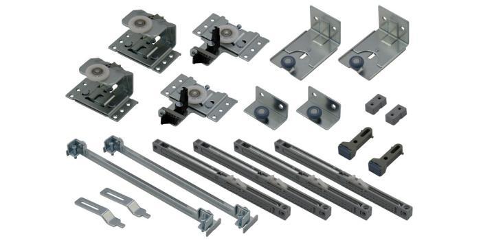 Комплект безрамочной системы ALUFORCE ADJUST PLANE 2 дв. 1930мм+2 компл. доводчиков