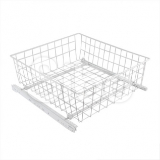 Сетчатая корзина 500*150*480 белая (комплект с ролик.направляющ) SIBO