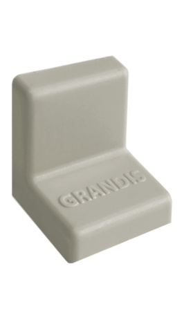Накладка GRANDIS серая пластик. к уголку 20х20 (400)