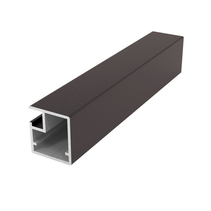 Профиль алюминиевый для фасадов узкий (черный гладкий) 6м Premial