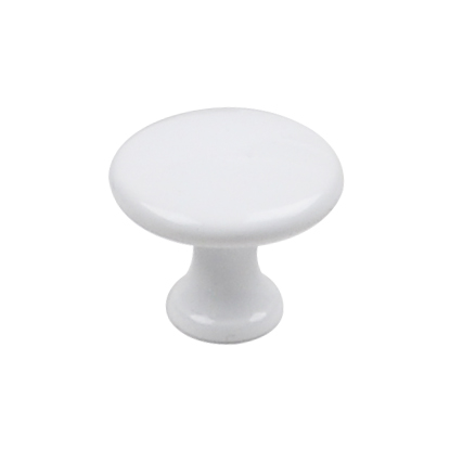 161WT Ручка-кнопка мебельная  25 мм, белая JET