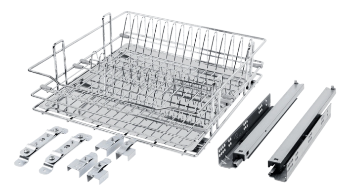 Корзина с сушкой 600 мм .GLORY UNDER напр скрытого монт полгого выдвижения с дов. AQ