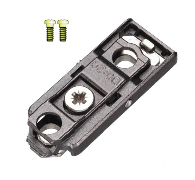 Монтажная планка петли Titus T-type TeraBlack F3 мм прямая c винтами