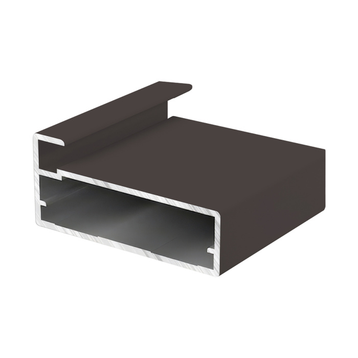 Профиль алюминиевый для фасадов широкий (черный гладкий) 6м Premial