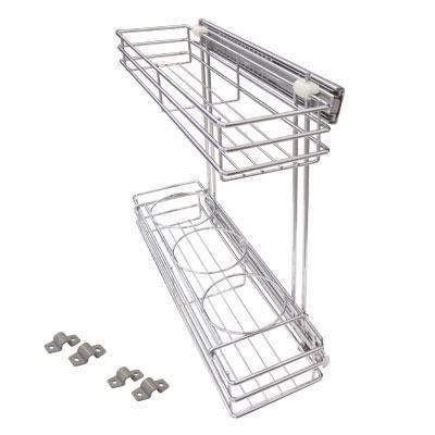 Корзина 200 боков. крепл. 2-х ярусн. напр полн выдв хром BOYARD