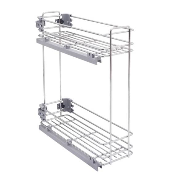 Корзина 150 боков. крепл. 2-х ярусн. напр. полн. выдв. Blum с дов. левая Vibo