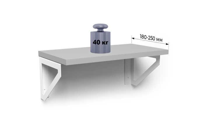 Полкодержатель 306W белый BOYARD (10)