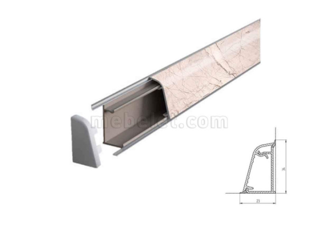 8253/Марбл Астана  Плинтус TwinC 4,2м SLOTEX