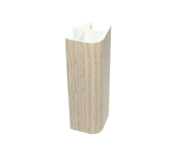 Угол для цоколя 90гр Дуб Беленный Н100мм(пр-во Россия)