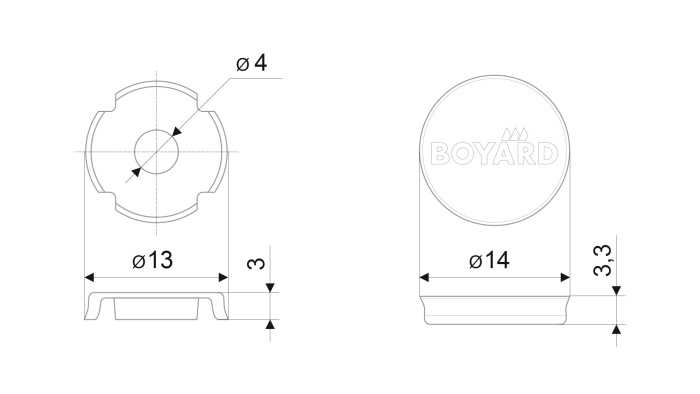 Заглушки для винтов декоративные 001AB BOYARD (200)