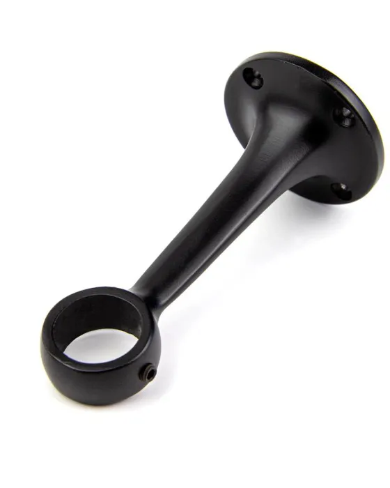 Трубодержатель сквозной, не регулируемый, с фиксирующим винтом, черный