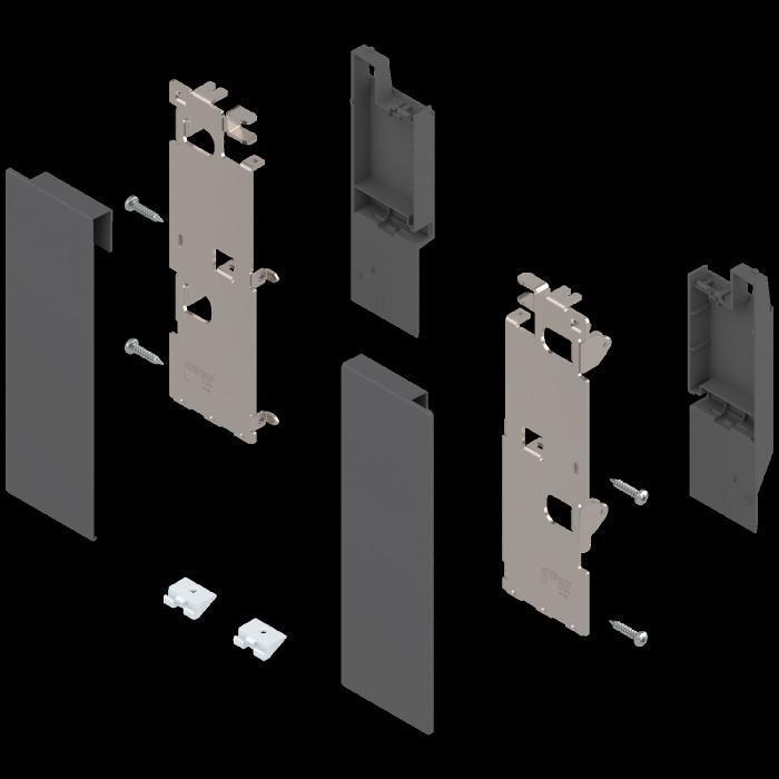 Держатель фасада Legrabox высота C для внутр ящиков орион серый R+L