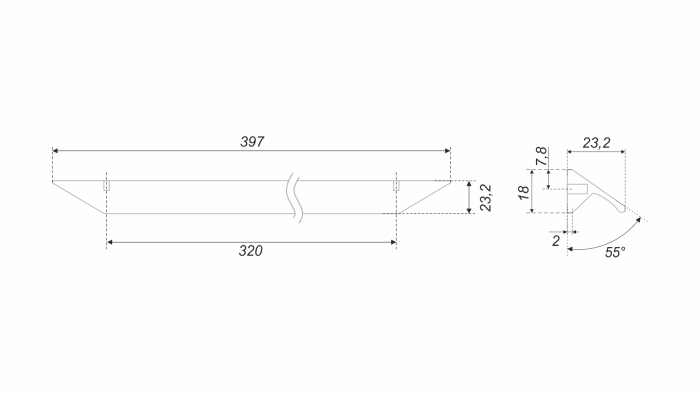 Ручка-скоба 157BL.3/320 BOYARD (50)