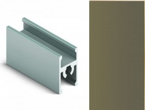 АЛ Матовая шампань темная Рамка средняя под винт 6м МП