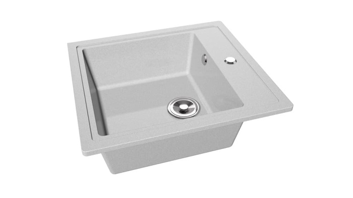 Мойка 497*440 квадрат ПРЕМИАЛ АНТАРЕС Слоновая кость глянец сифон в комплекте