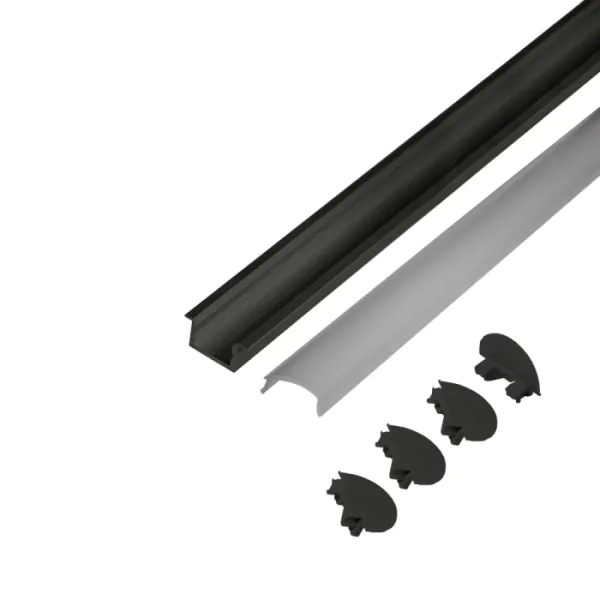 Профиль врезной белый для ленты светодиодной в компл рассеив матовый +  4 заглушки, L=2,0м