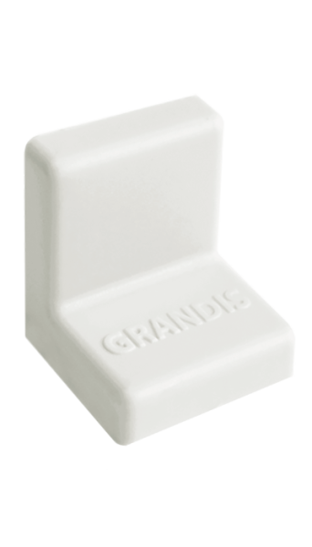 Накладка GRANDIS белая пластик. к уголку 20х20 (400)