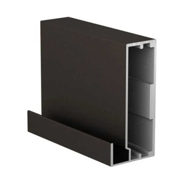 Профиль алюминиевый для фасадов широкий (черный матовый) 6м ALP 2008