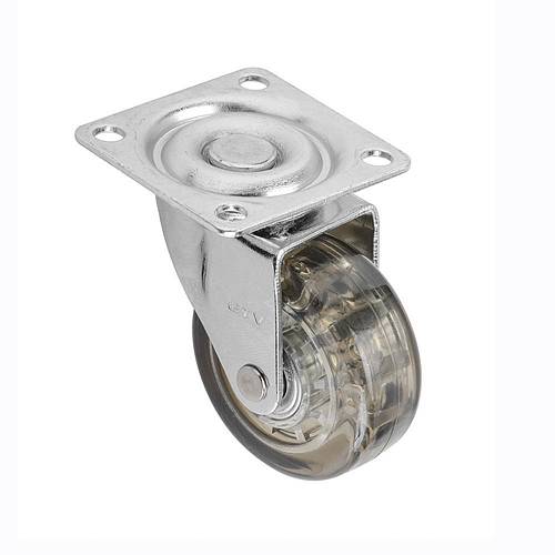 Опора колесная Д=50мм, без тормоза, на площадке, коричневая GTV