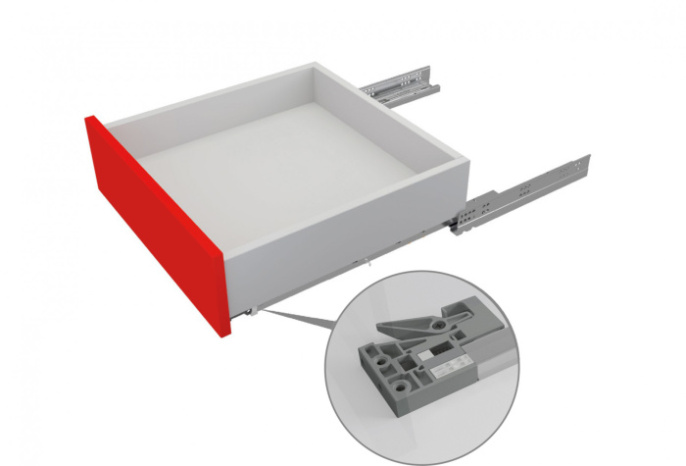 Направляющие скрытый монтаж, push-open 450мм B-Slide BOYARD DB8885Zn/450