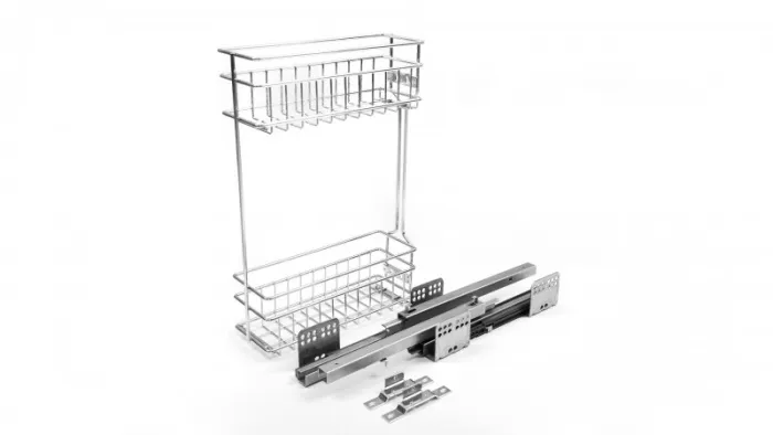 Корзина 150 боков. крепл. 2-х ярусн. в верх. базу с дов. правая BELLA UP Выводят
