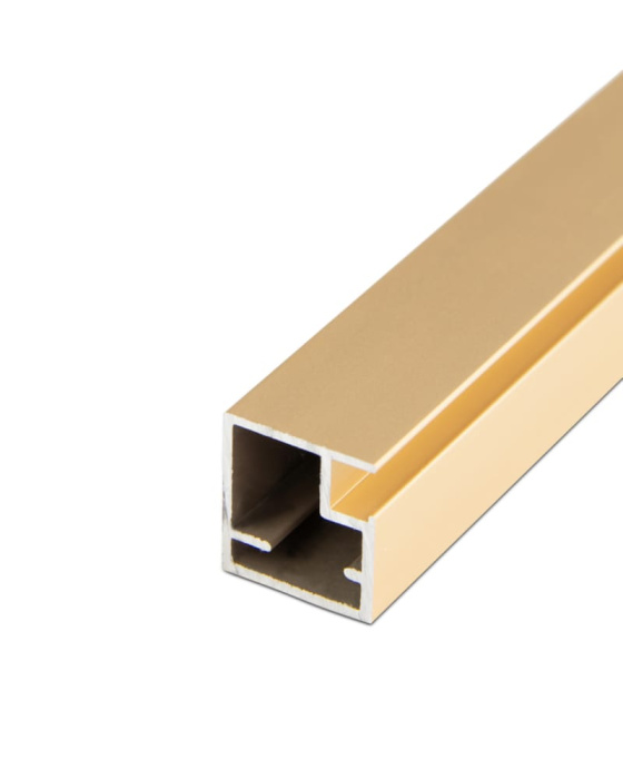 Профиль алюминиевый для фасадов узкий (золото)  6м 1932