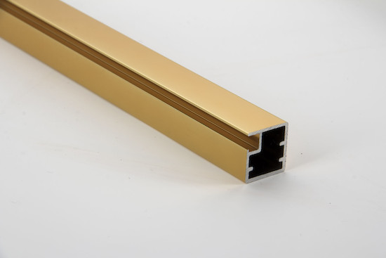Профиль алюминиевый для фасадов узкий (золото браш) 6 м 1932 Premial