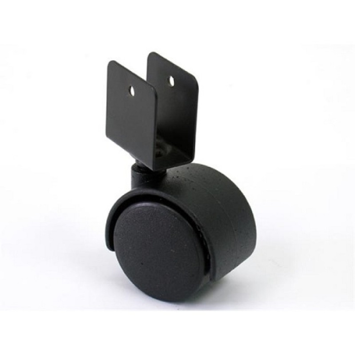 Опора колесная Д=50мм, без тормоза, U-образная скоба, черная