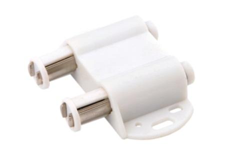 Магнитный держ. для 2-х стекл. фасада, белый BOYARD