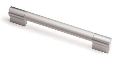 Ручка-рейлинг пластик С29 128мм, металлик/металлик (уп.-250 шт.)