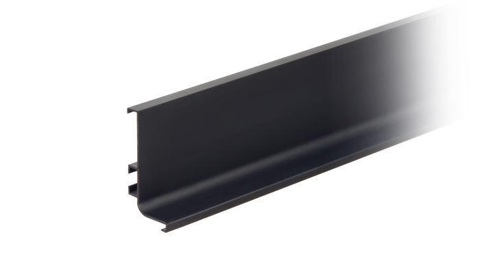 Ручка-профиль GOLA горизонтальный L-обр 4,1м, черный матовый BOYARD (20)