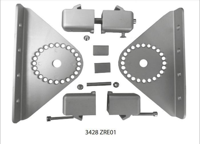 Полкодержатель с изменяемым углом наклона алюминий STILOS (Италия) (компл.-2шт)