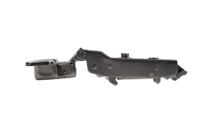 Петля полунакладная с доводчиком 105* Clip-On 800B б/планки черный никель JETLine