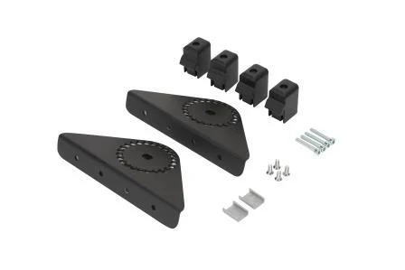 Полкодержатель с изменяемым углом наклона черный STILOS (Италия) (компл.-2шт)