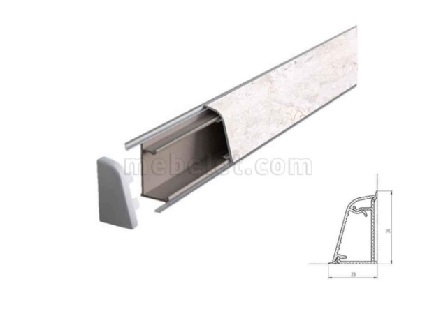 8047/Крем Стоун Плинтус TwinC 4,2м SLOTEX
