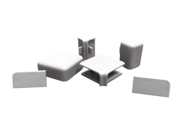 Комплект для плинтуса Квадро Белый