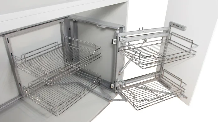 Волшебный уголок 400 (900-1000) 2-ур. универс. хром поворотно-выкатной KRM04