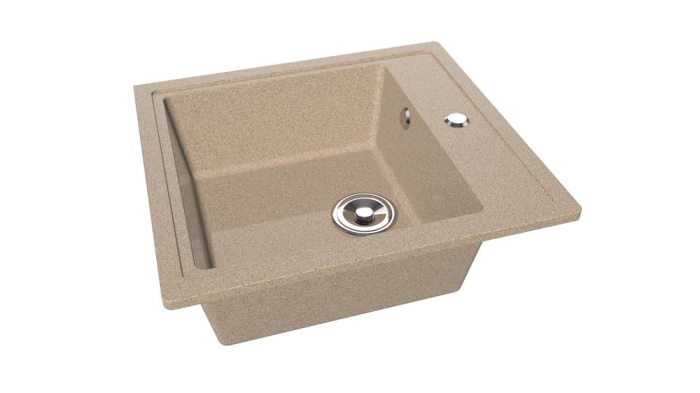 Мойка 497*440 квадрат ПРЕМИАЛ АНТАРЕС Сандал глянец сифон в комплекте