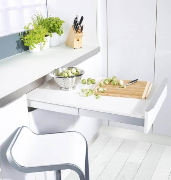 Стол Топ Флекс 450-900 мм стол выдвижной телескоп, ТИТАН, KESSEBOHMER