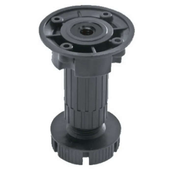 Опора кухонная регулируемая 100х130мм, черная, разборная  б/клипсы, планки и винта (250 шт)